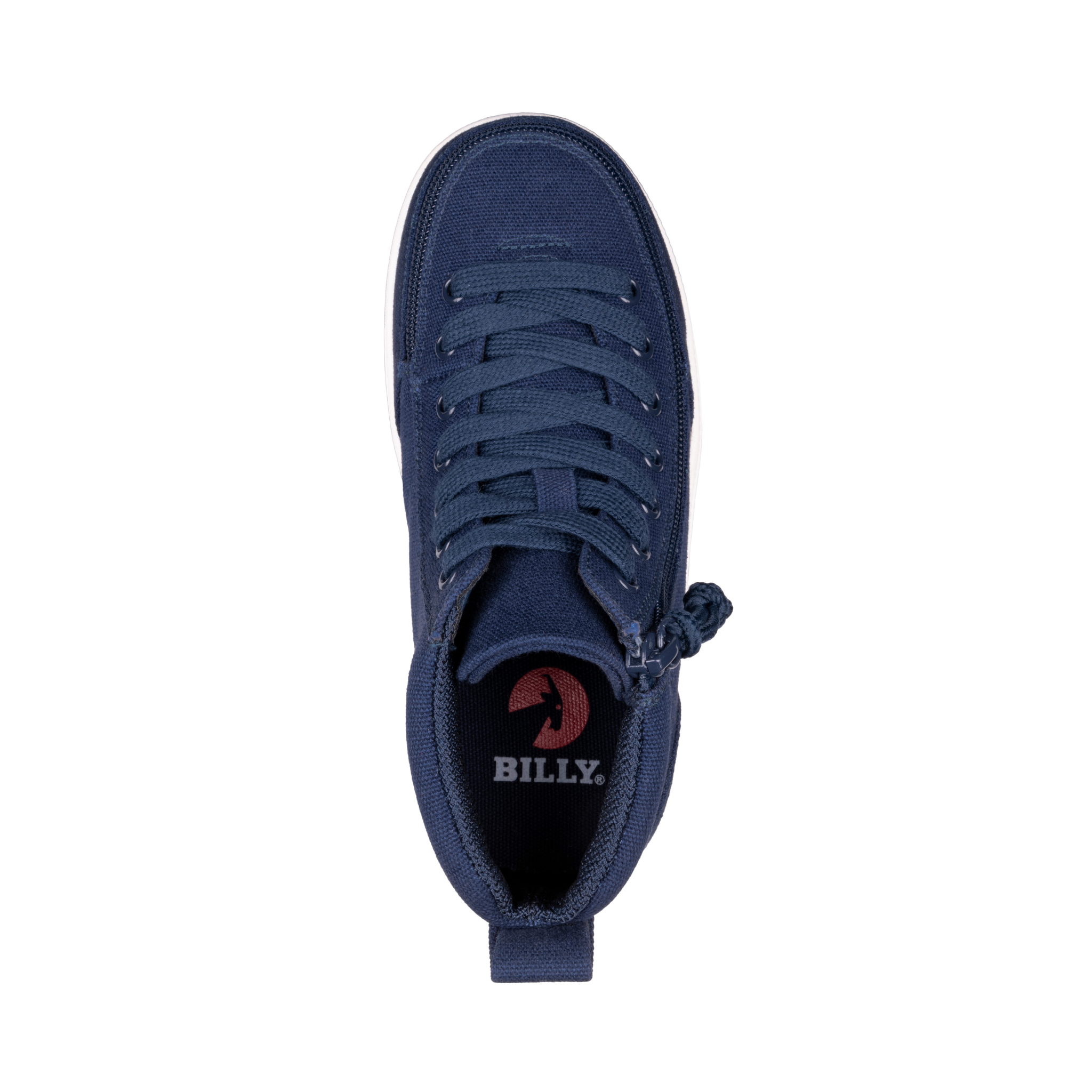 Billy Footwear (Kids) DR II Fit - High Top Navy Canvas Shoes