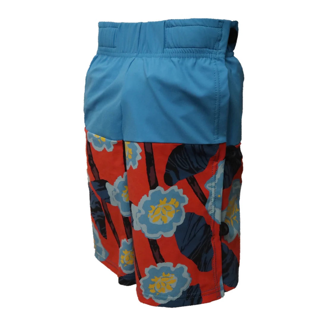 Kes-Vir - Boys Swim Wrap Shorts Floral Blue