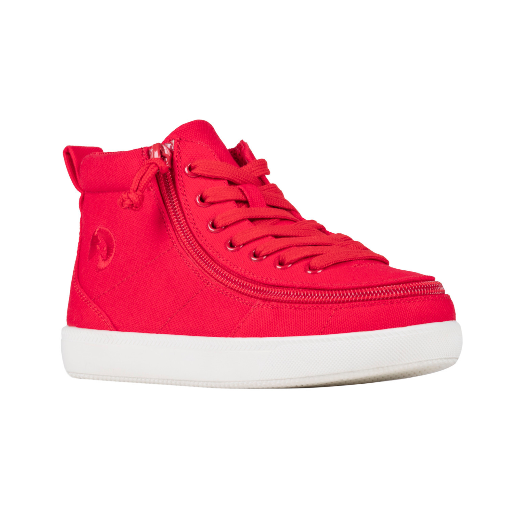Billy Footwear (Kids) DR II Fit - High Top Red Canvas Shoes