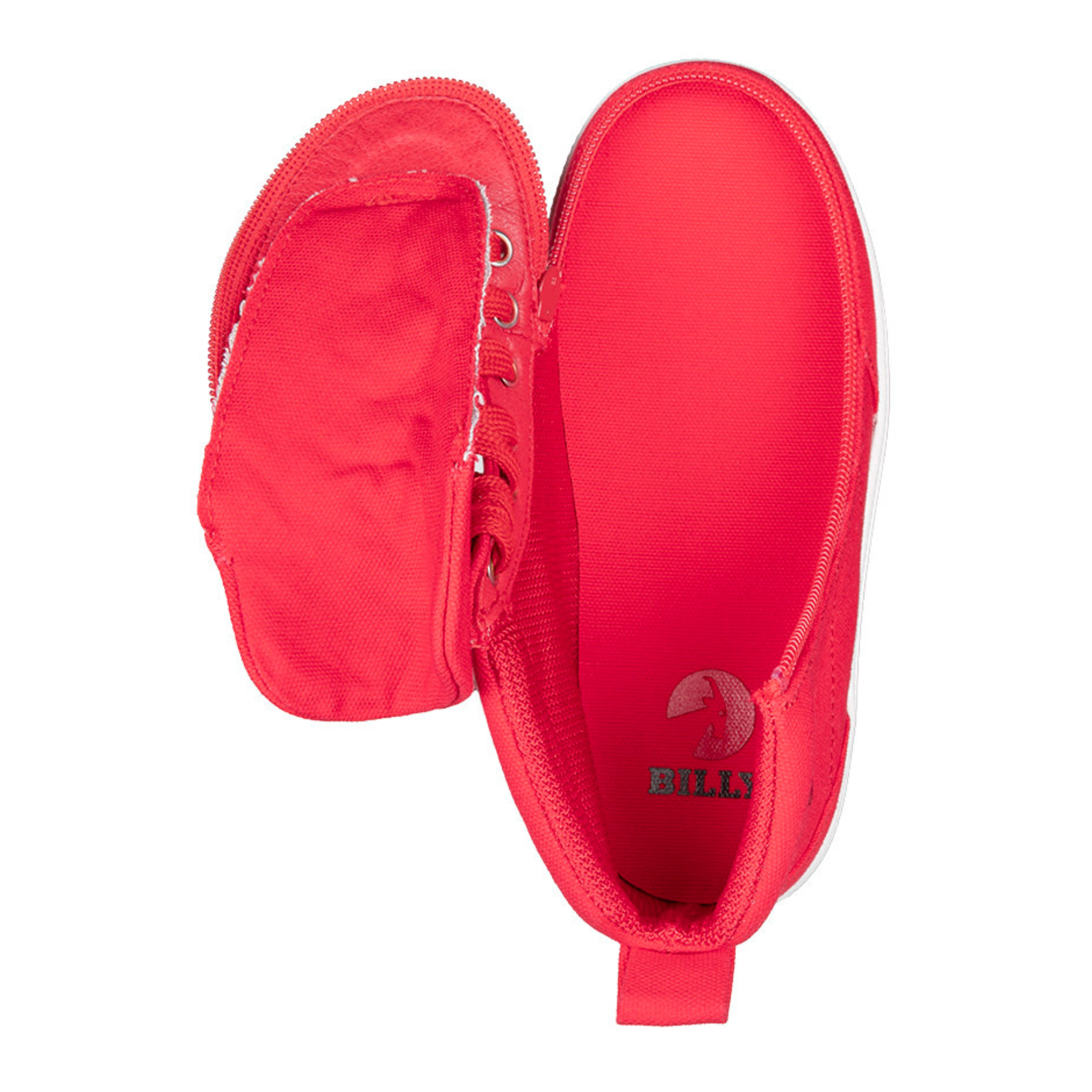 Billy Footwear (Kids) DR II Fit - High Top Red Canvas Shoes