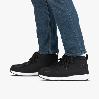 Billy Footwear (Mens) - High Top Black/White Billy Goat Classic Canvas Shoes