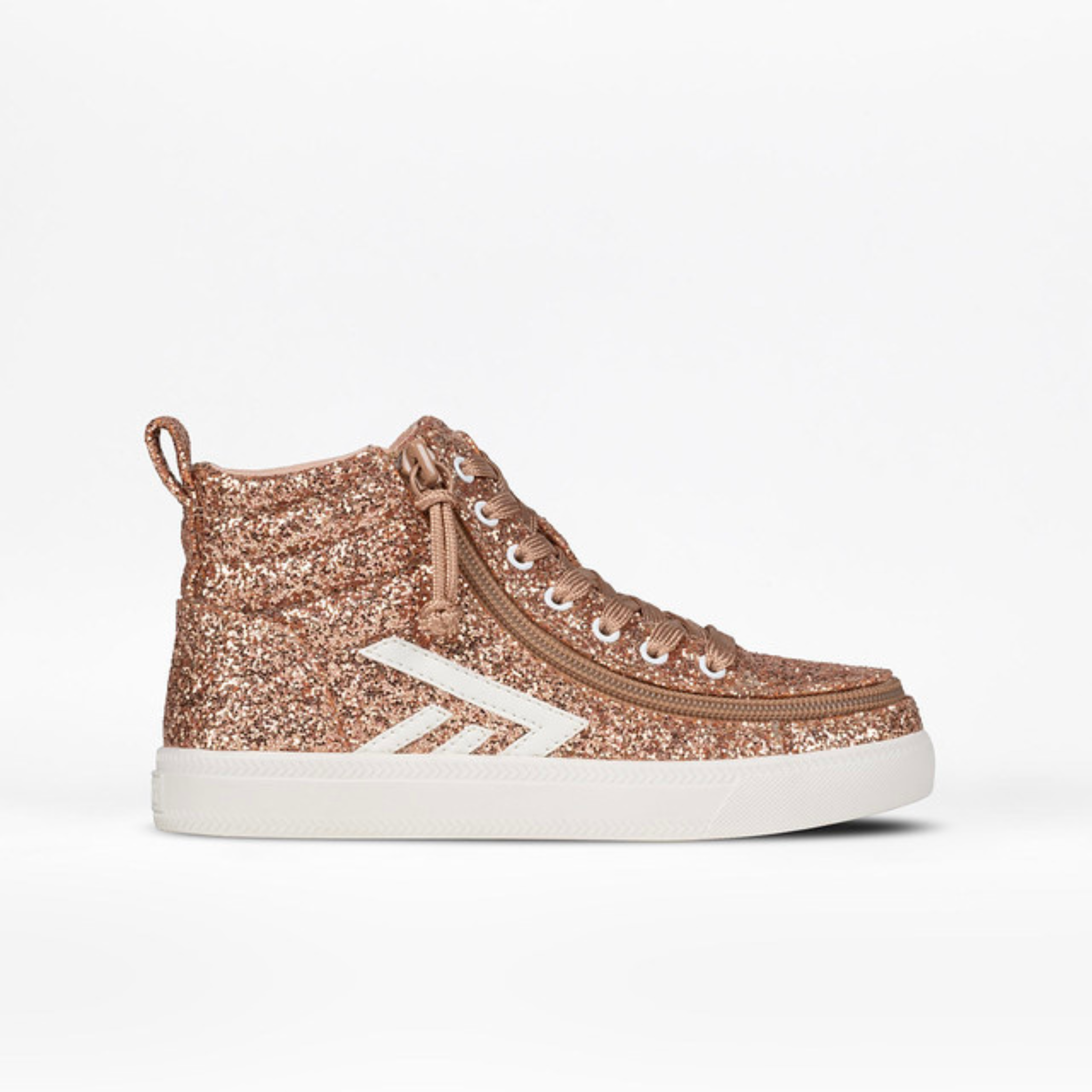 Billy Footwear (Kids) - Rose Gold Glitz CS Canvas Shoes