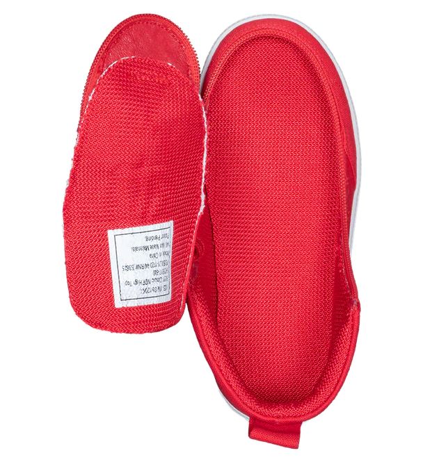 Billy Footwear (Kids) DR Fit - High Top Red Canvas Shoes