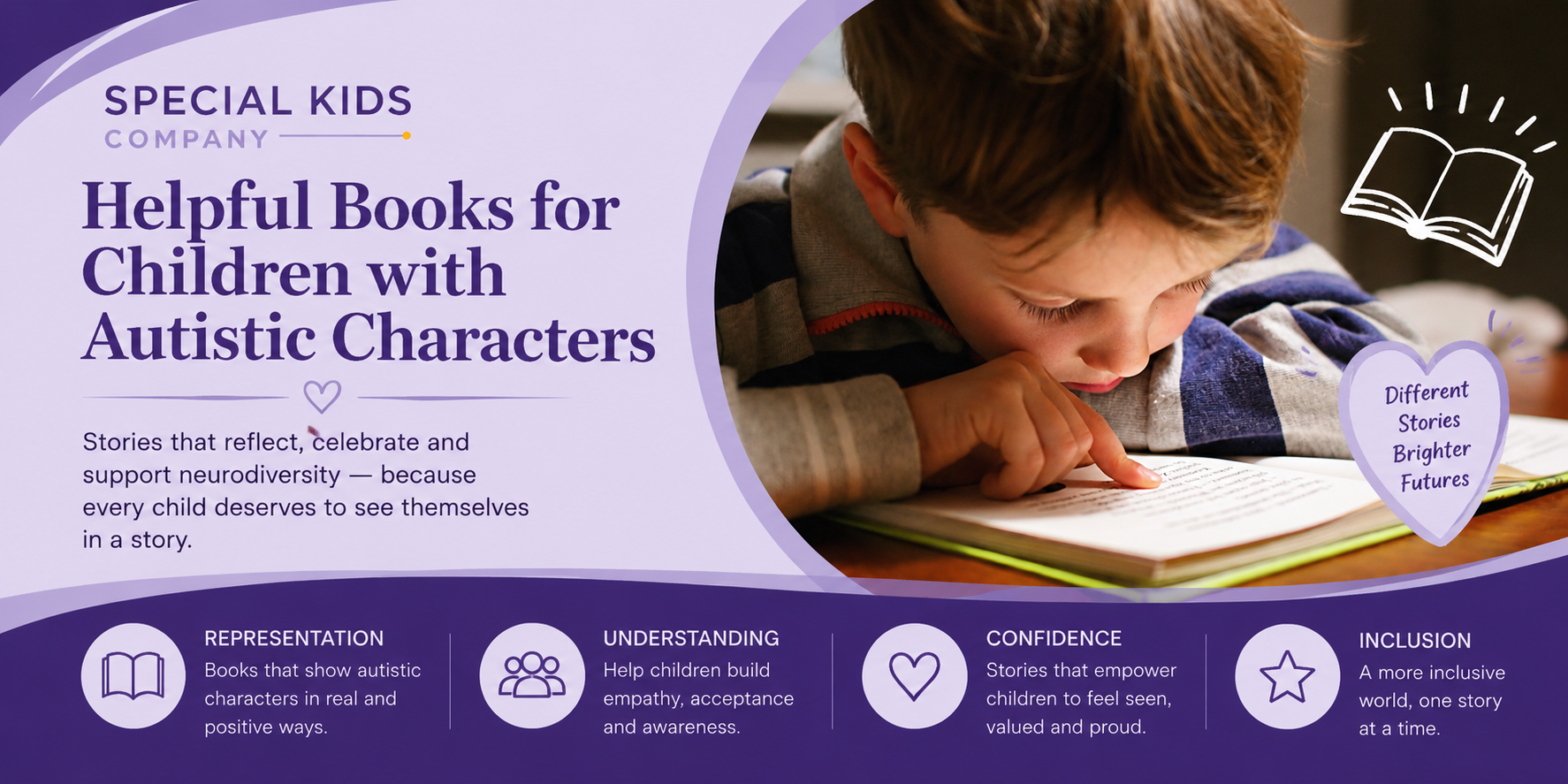 Helpful books for children featuring autistic characters