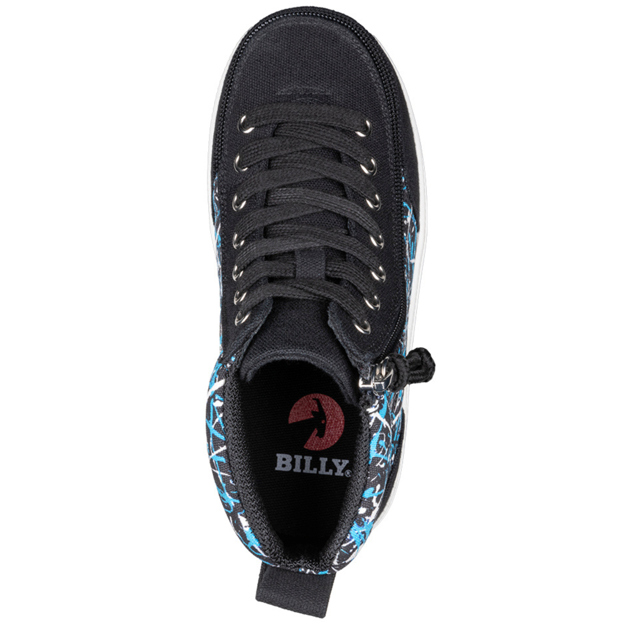 Billy Footwear (Toddlers) - High Top D|R Black Graffiti Canvas Shoes