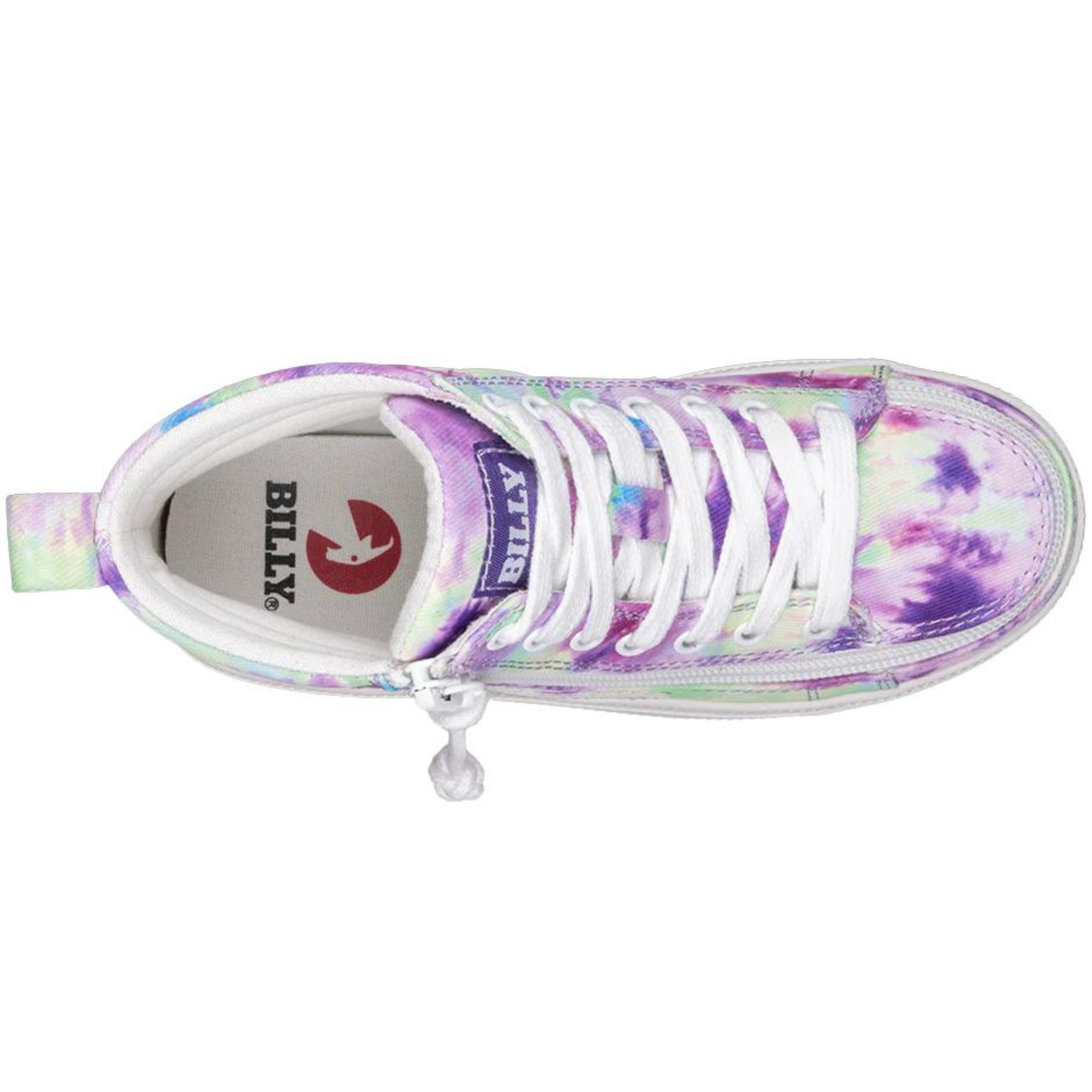 Billy Footwear (Kids)  - Purple Watercolour Core Skate Canvas Shoes