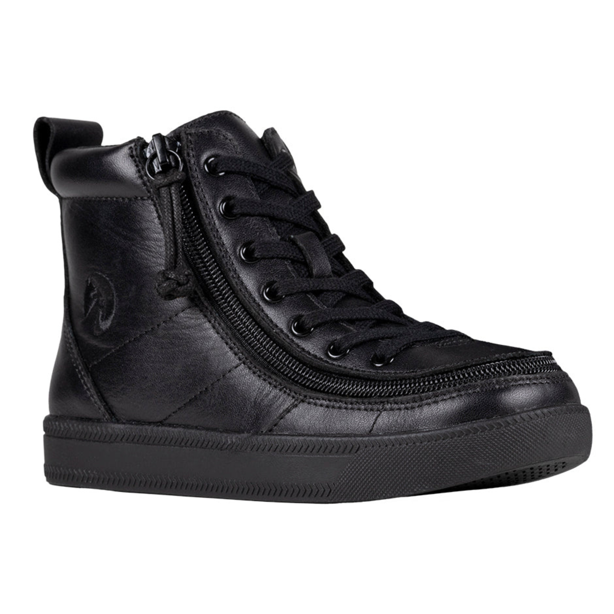 Billy Footwear (Kids) DR II Fit - High Top DR II Black Leather Shoes Clearance