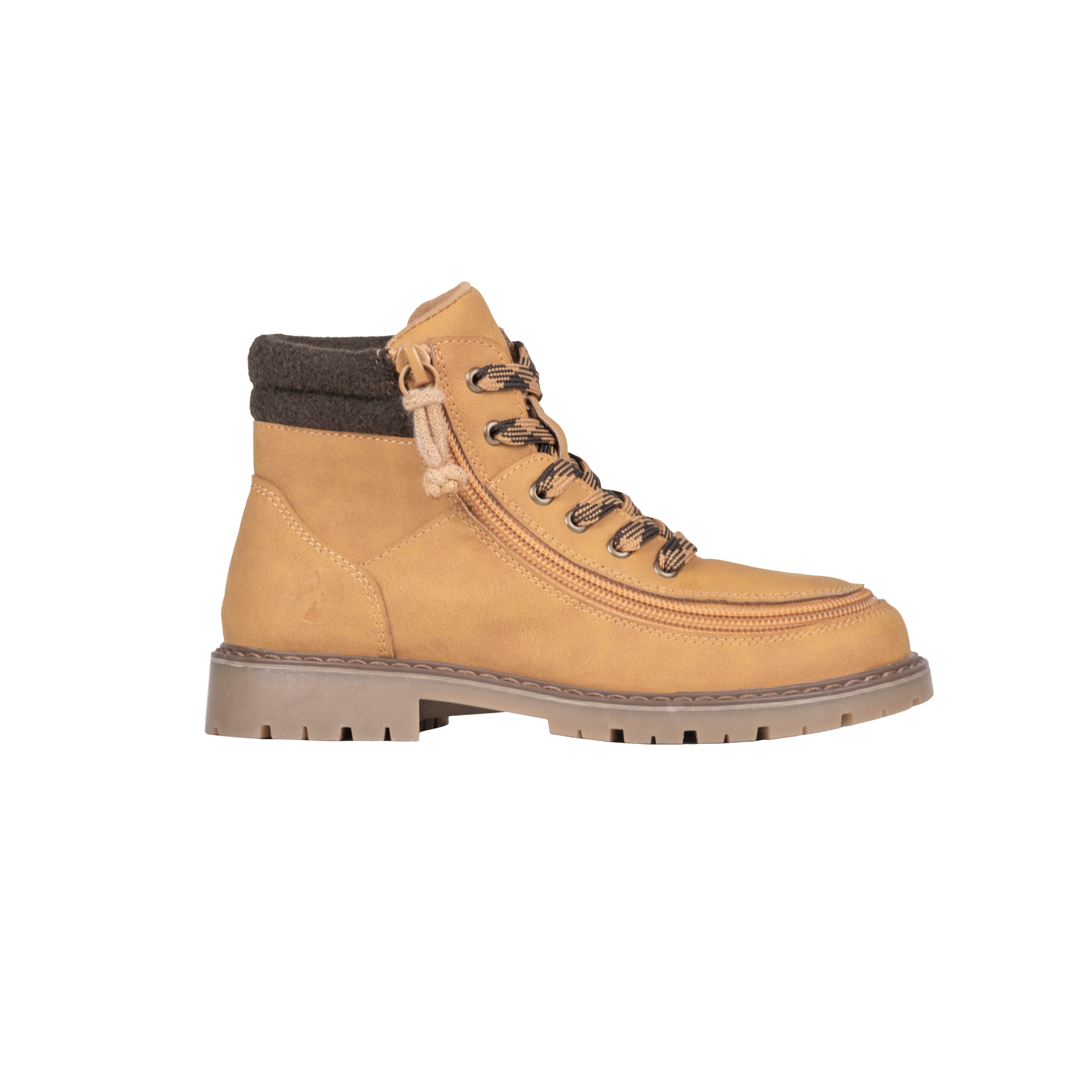 Billy Footwear (Kids) -  Tan Faux Leather Lug Boots