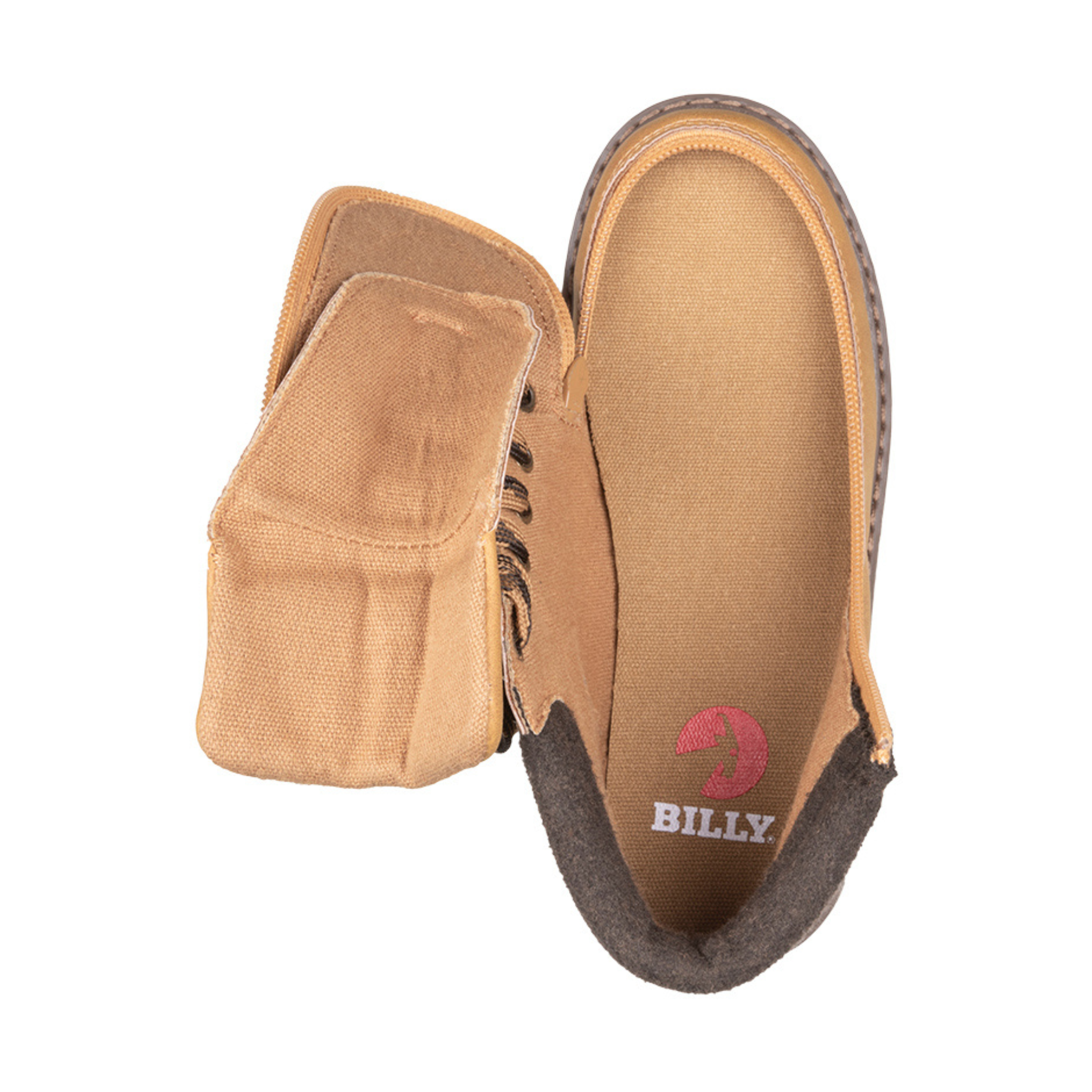 Billy Footwear (Toddlers) -  Tan Faux Leather Lug Boots