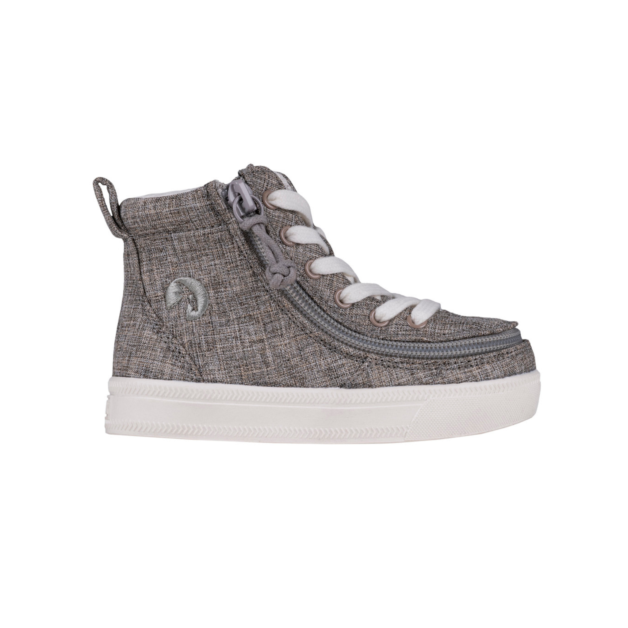 Billy Footwear (Toddlers) - High Top Linen Shoes Darker Grey Jersey