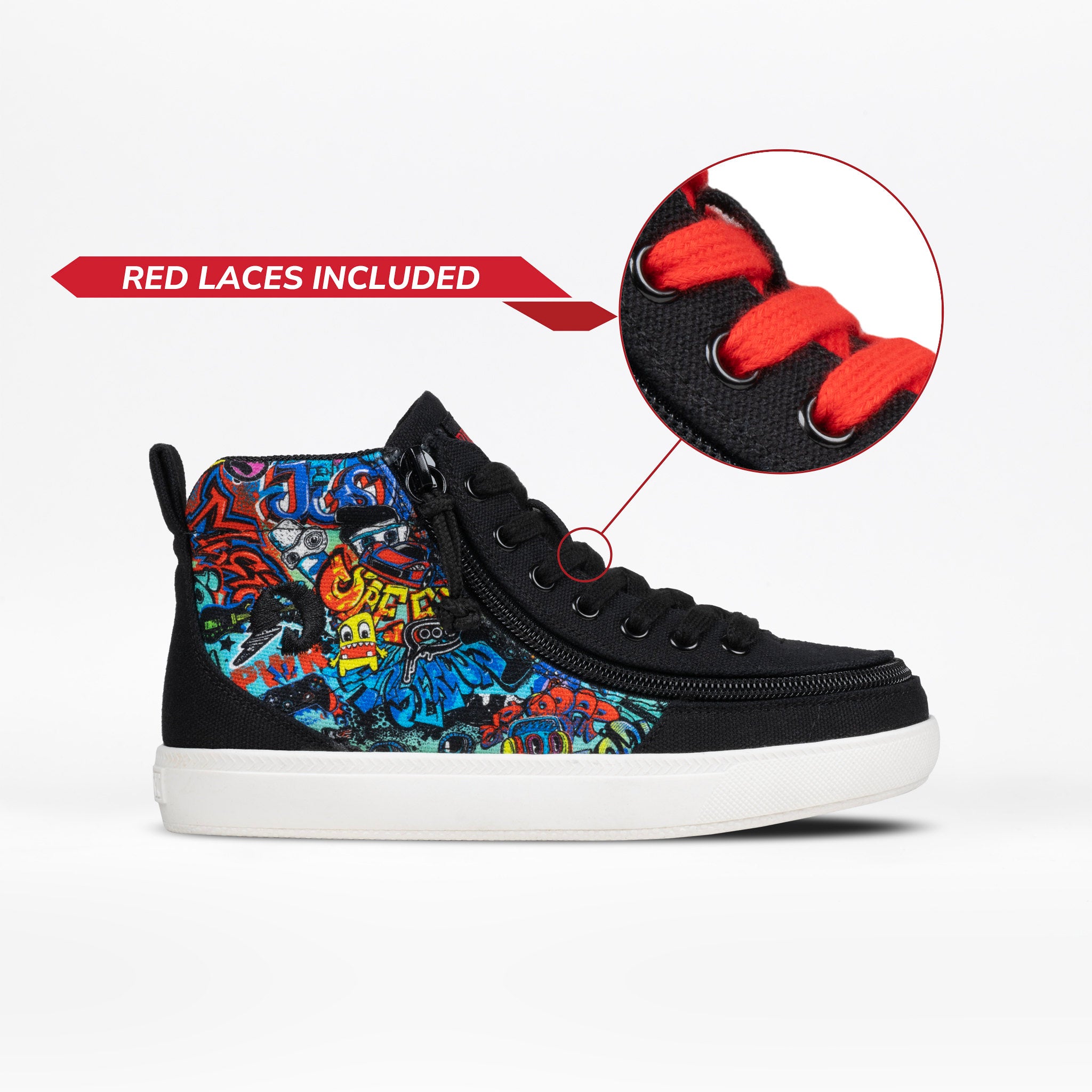 Billy Footwear (Kids) DR II Fit - High Top Night Sk8ter Canvas Shoes