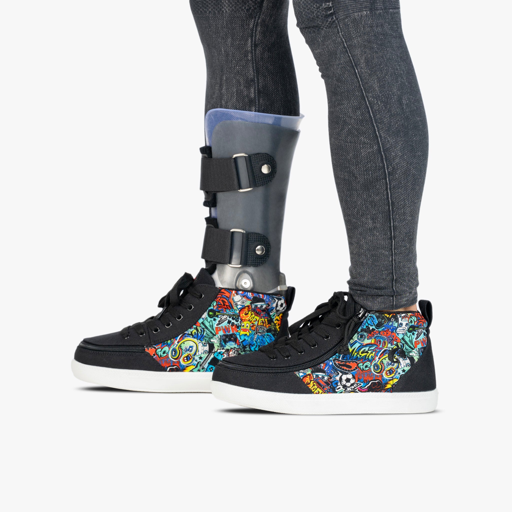 Billy Footwear (Kids) DR II Fit - High Top Night Sk8ter Canvas Shoes