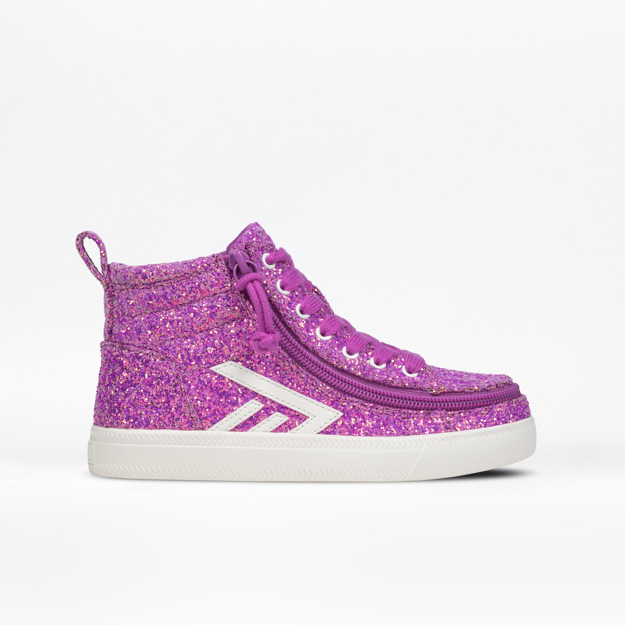 Billy Footwear (Toddlers)  - High Top Orchid Glitz CS Canvas Shoes