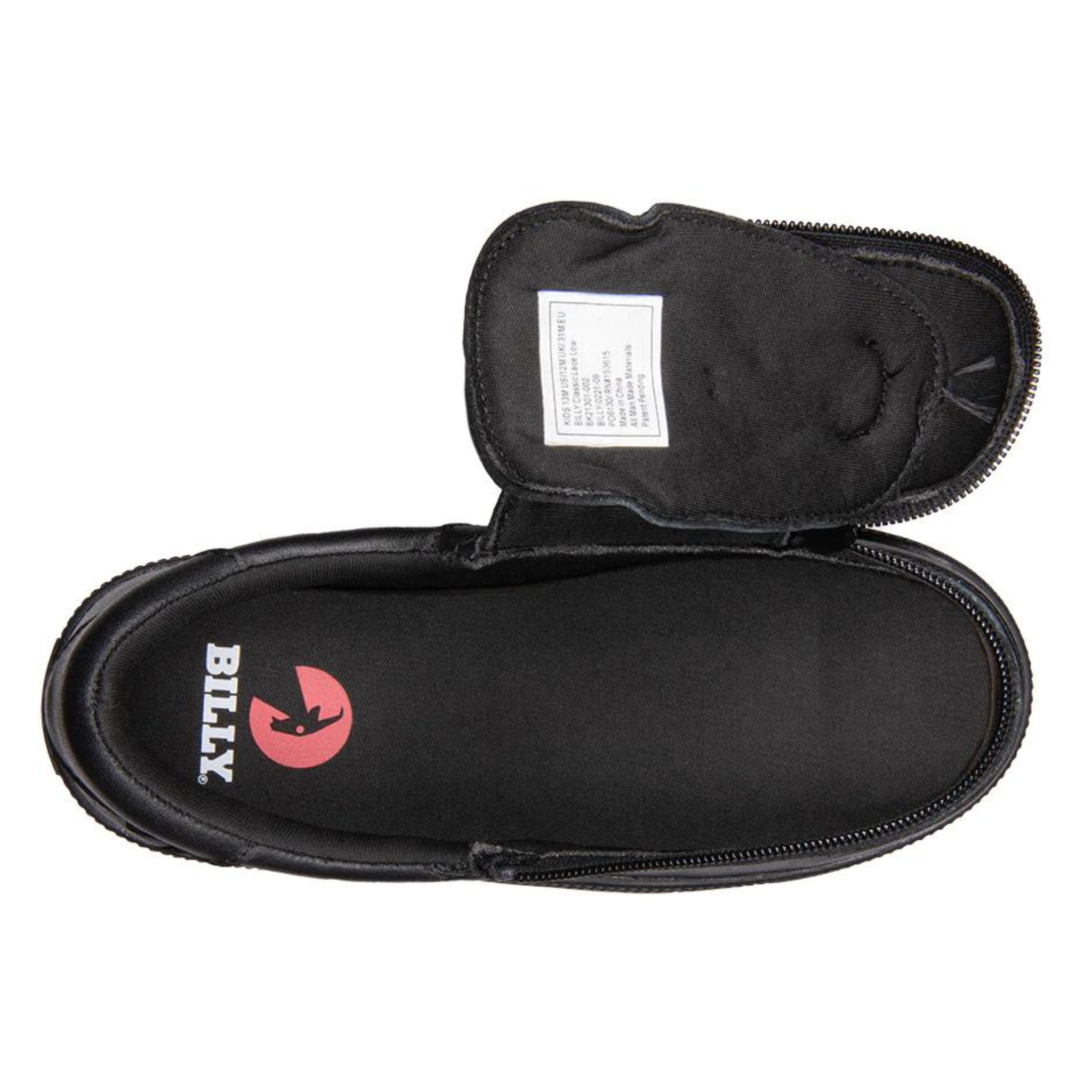 Billy Footwear (Toddlers) DR II Fit - Low Top DR II Black Leather Shoes