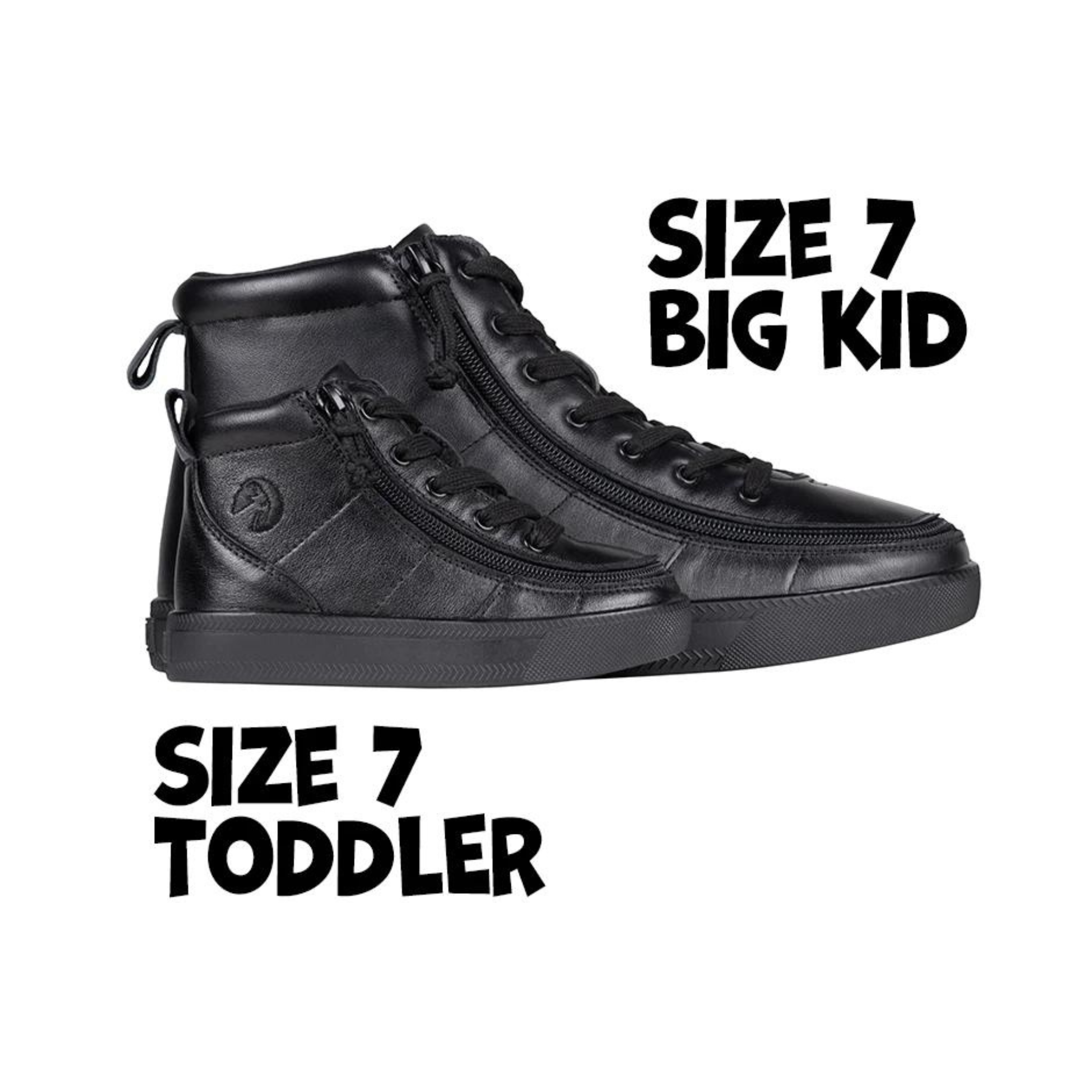 Billy Footwear (Kids) DR II Fit - High Top DR II Black Leather Shoes Clearance