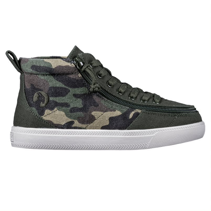 Billy Footwear (Kids) MDR Fit - High Top DR Olive Camo Canvas Shoes CLEARANCE