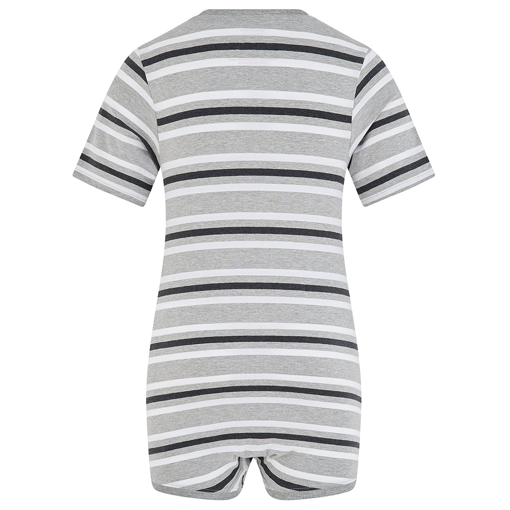 KayCey® Signature Stripes Short Sleeve Popper Bodysuit