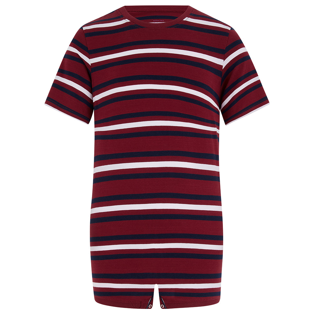 KayCey® Signature Stripes Short Sleeve Popper Bodysuit