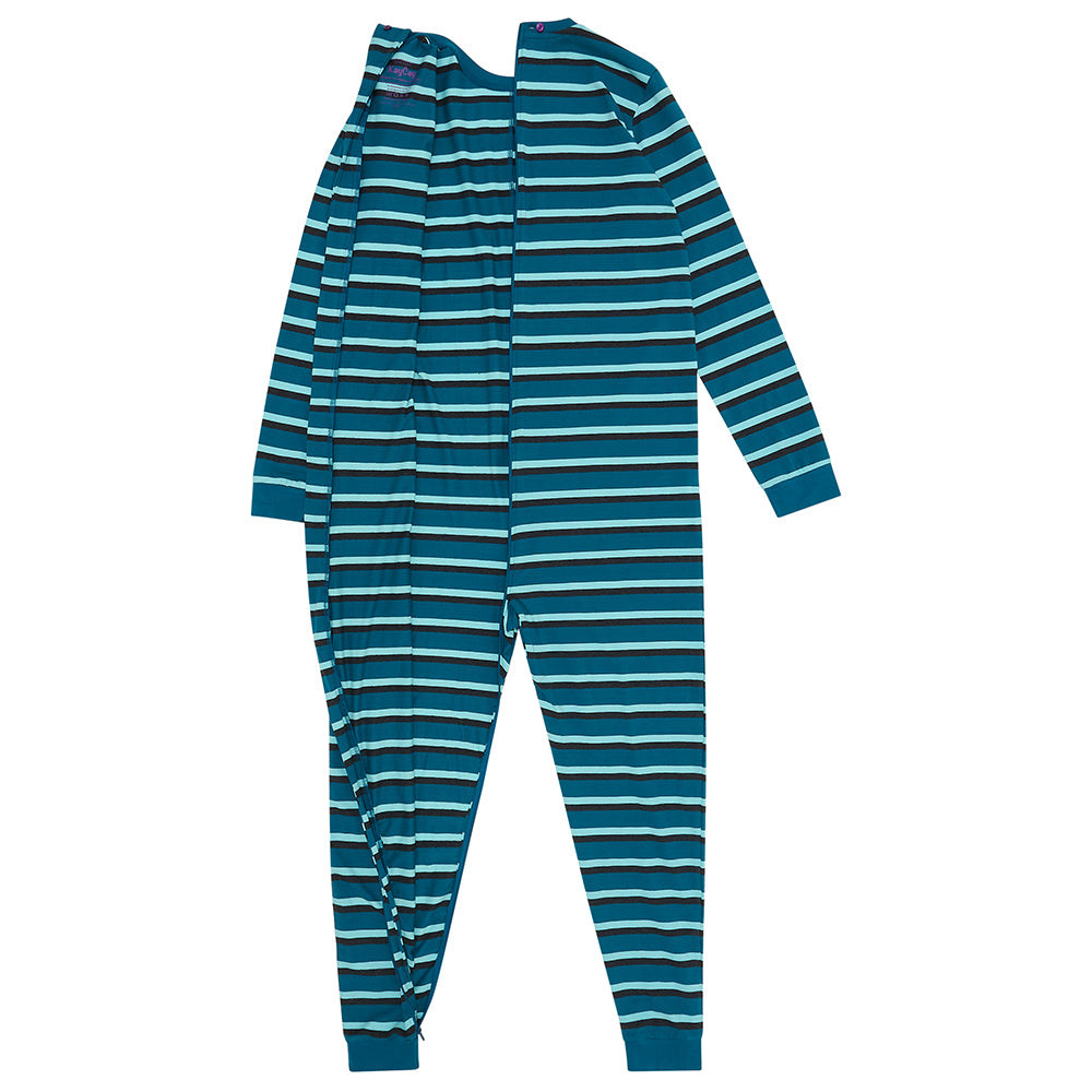 KayCey® Signature Stripes Long Sleeve Zip Back Jumpsuit
