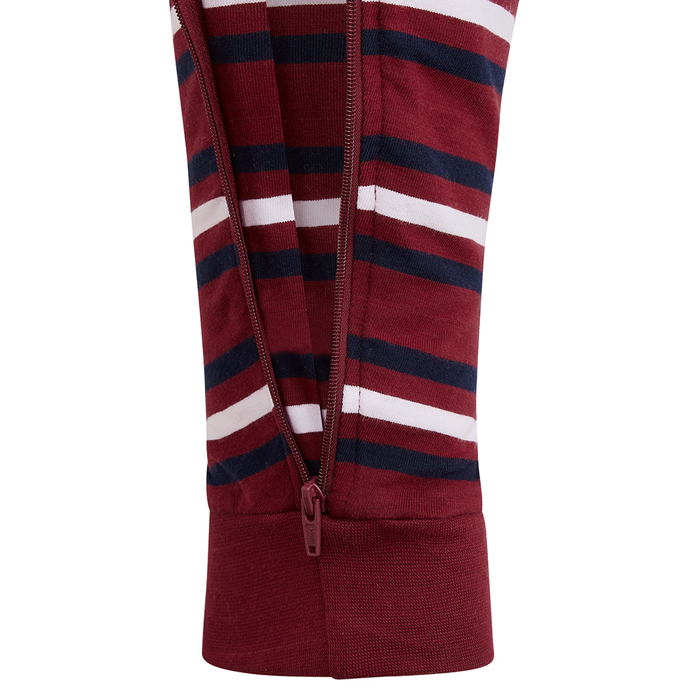 KayCey®Z Secret Zip Back Jumpsuits - Short Sleeve / Ankle Length Stripes