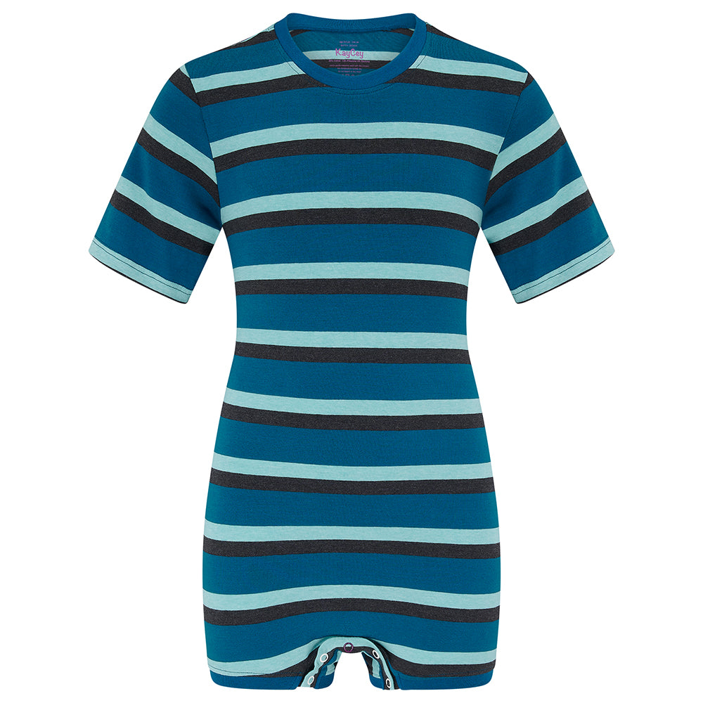 KayCey®P Lite Popper Vest (Kids) - Short Sleeve Stripes