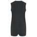 Kids charcoal sleeveless poppervest on a white background showing the back