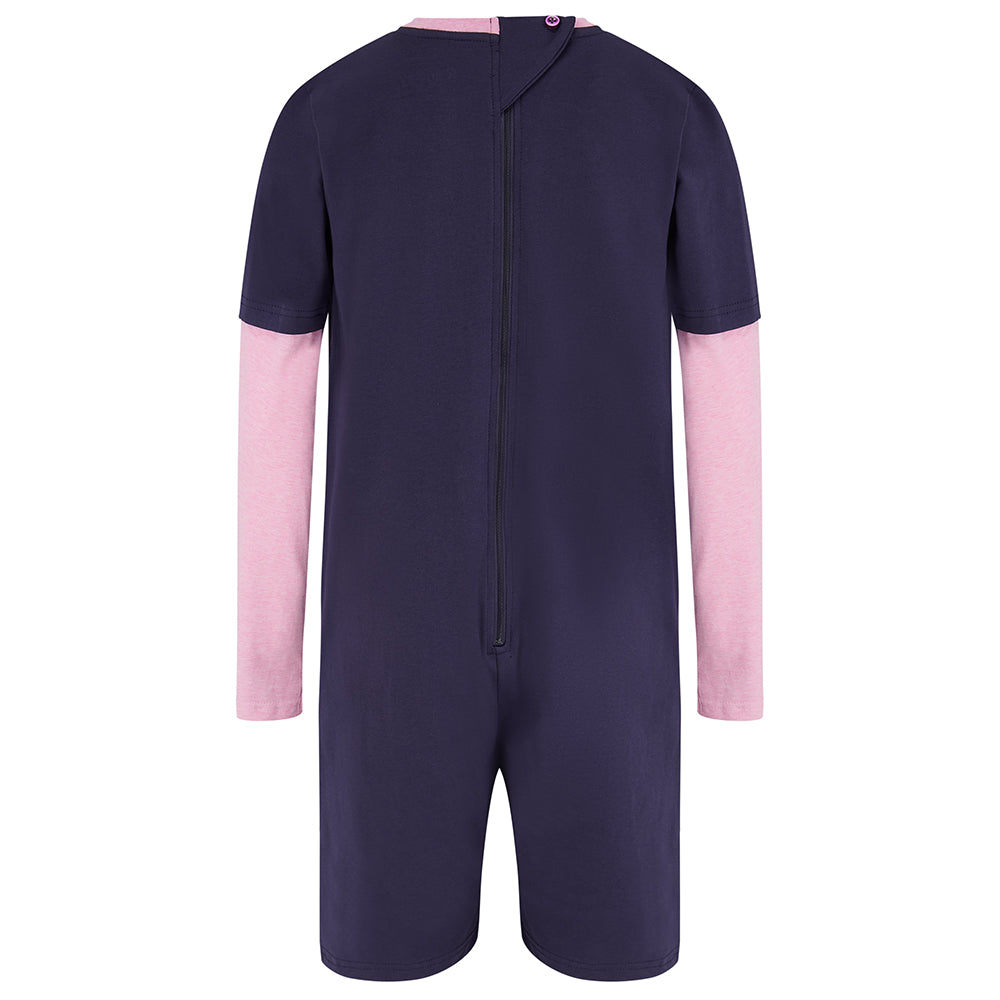 KayCey®Z Secret Zip Back Jumpsuit - Long Sleeve / Short Leg - Adults