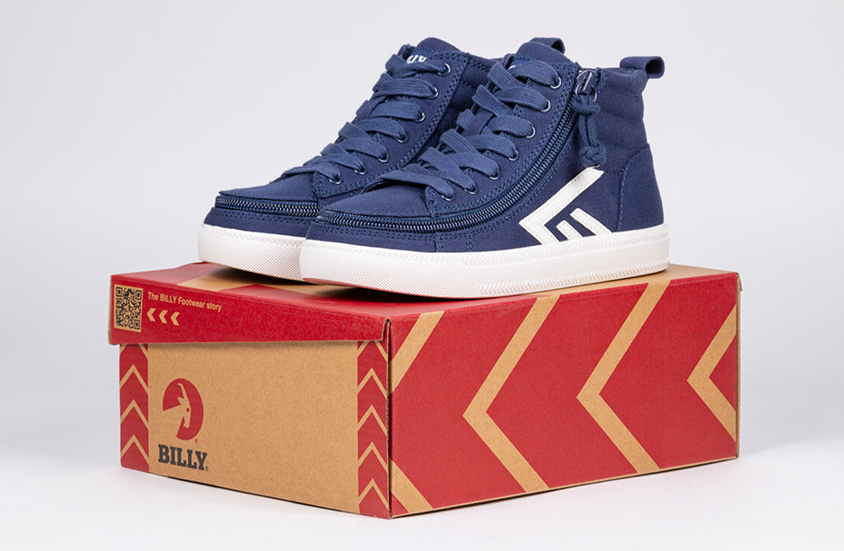 Billy Footwear (Kids)  - Navy/White Core Skate Canvas Shoes