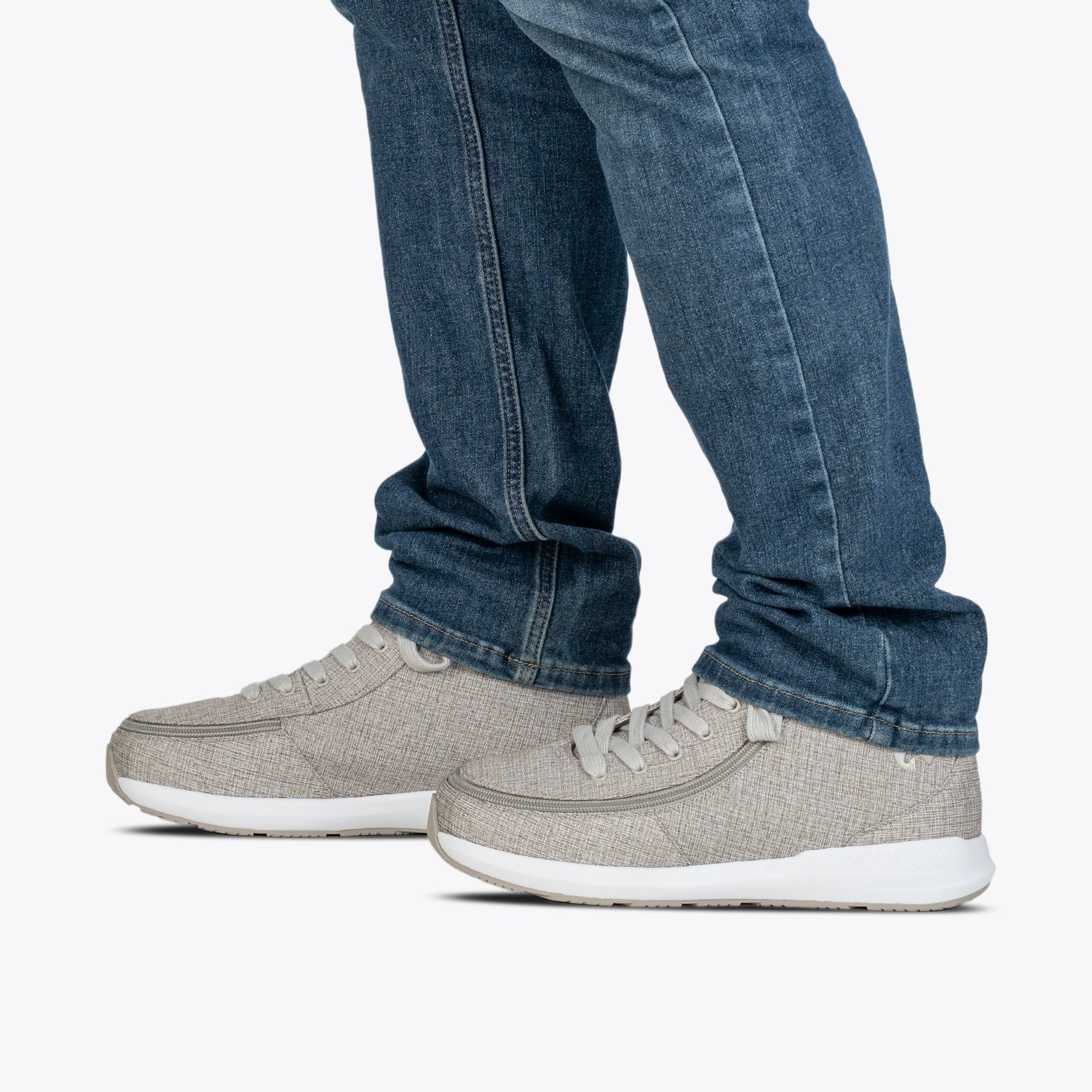 Billy Footwear (Mens) - High Top Grey Jersey Billy Goat Classic Canvas Shoes