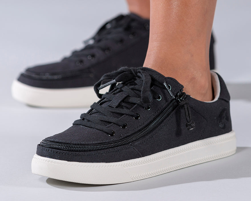 Billy Footwear (Womens) - Low Top Black Canvas Shoes CLEARANCE