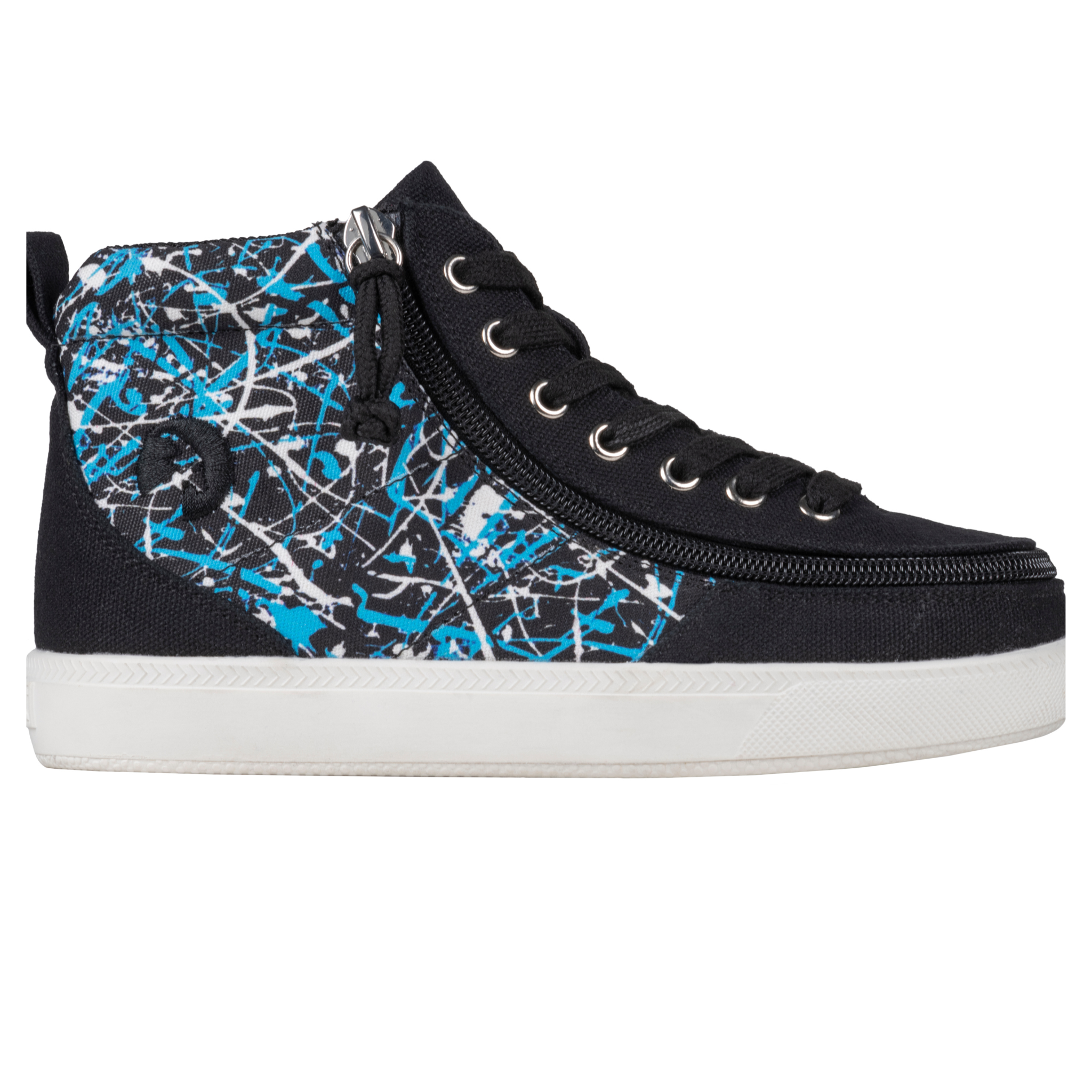 Billy Footwear (Kids) - High Top D|R Black Graffiti Canvas Shoes