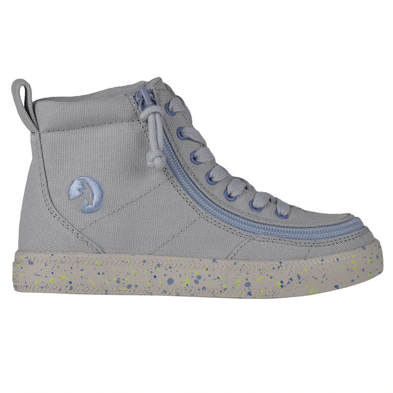 Billy Footwear (Toddlers) - High Top Grey Blue Speckle Canvas Shoes CLEARANCE