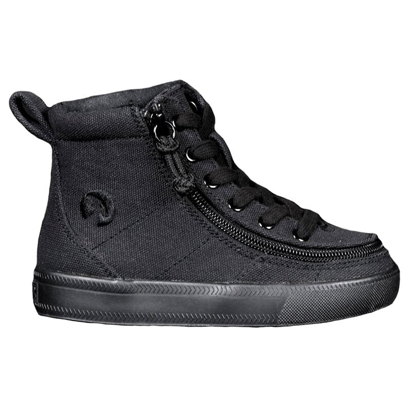 Billy Footwear (Toddlers) DR Fit - High Top DR Black To The Floor Canvas Shoes