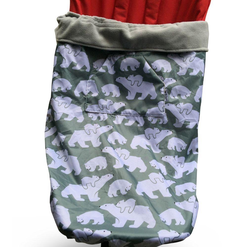 BundleBean_wheelchair_cosy_cover_childrens_polar_bear_fleece_lined_waterproof_universal_fit